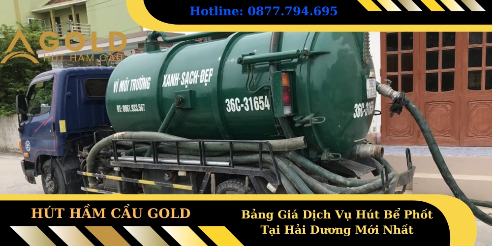 Bảng Giá Dịch Vụ Hút Bể Phốt Tại Hải Dương Mới Nhất