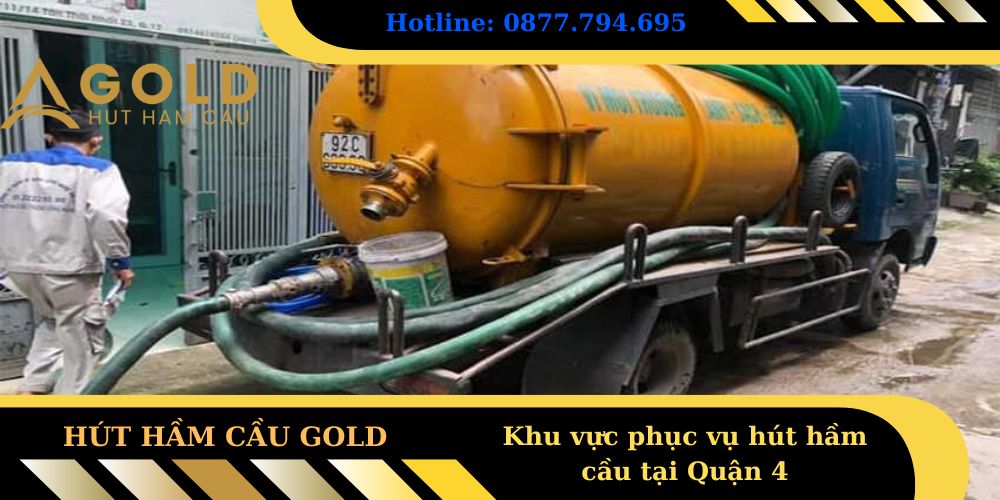 Khu vực phục vụ hút hầm cầu tại Quận 4