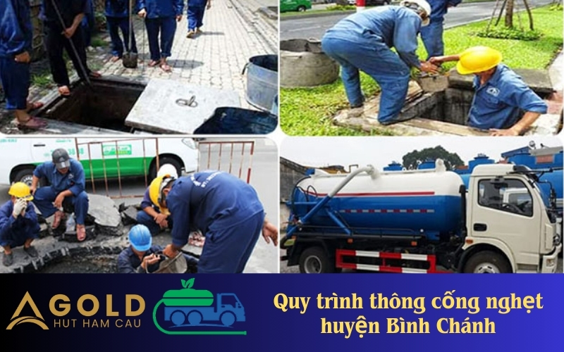 Quy trình thông cống nghẹt huyện Bình Chánh